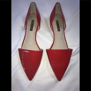 Louise Et Cie red patten leather shoes.